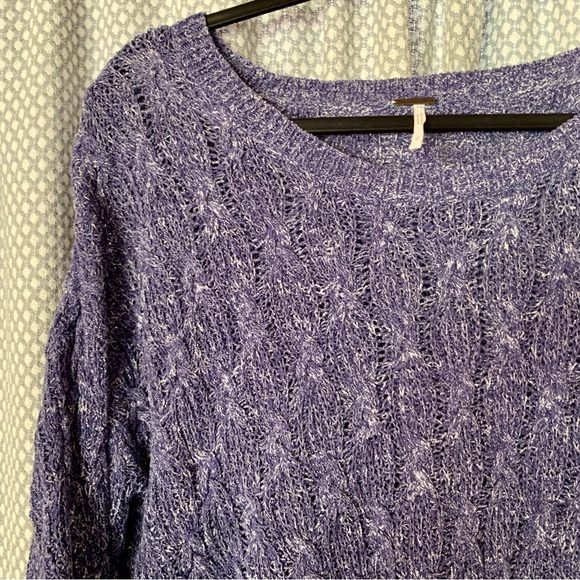 Blue Free People Knit Sweater - Picture 3 of 5